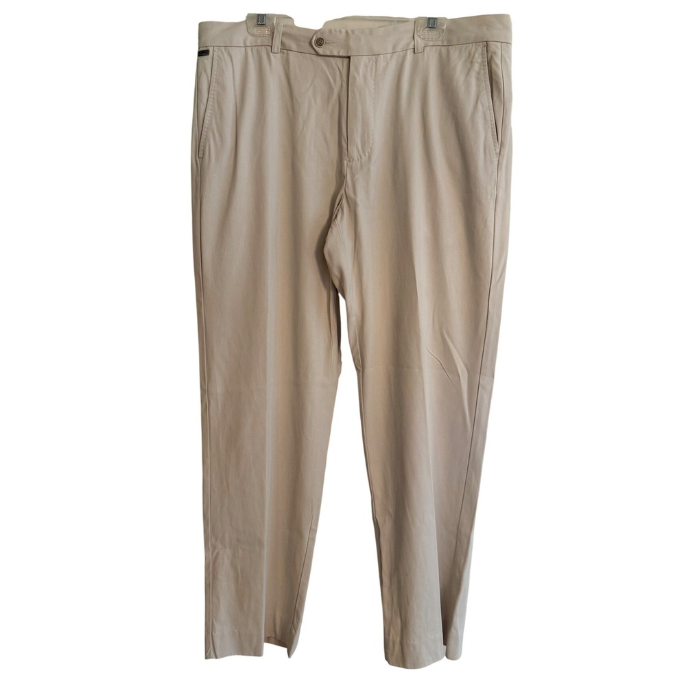 Tommy Bahama Resortwear Tropical Chino Pants Mens 36x32 Beige Silk Cotton Slacks